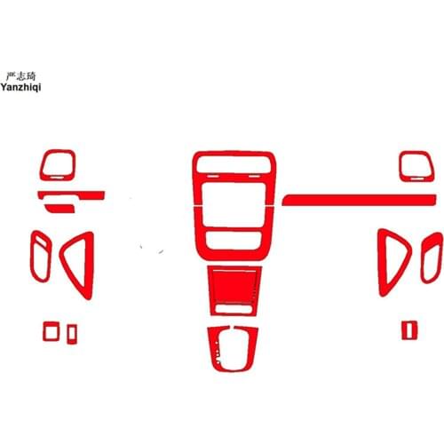 Carbon Fiber 15pcs/lot Vinyl Stickers For VW Volkswagen SCIROCCO 2015-2018 AT Car Interior sticker decorative film car stickers