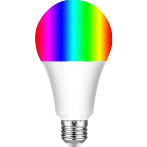 WiFi Smart Light Bulb B22 E27 LED RGB Lamp Work with Alexa/Google Home 85-265V RGB+White Dimmable Timer Function