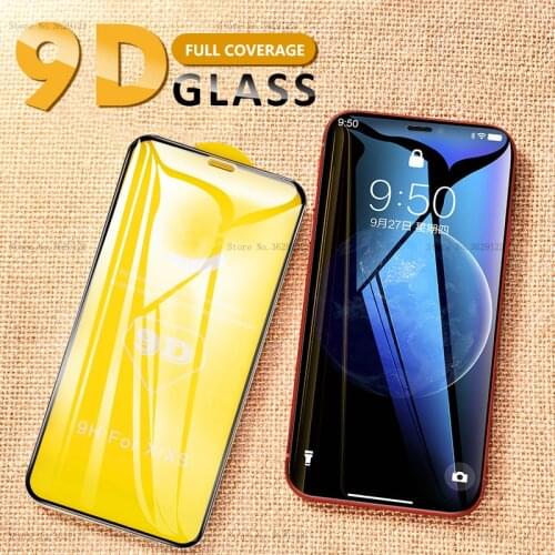 9D Tempered Glass For iphone X XS MAX XR glass Protective Glass on the For iPhone 7 6s 6 8 Plus 6 X Screen Protector Curved Edge