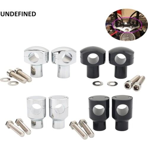1" Handlebar Risers Clamps For Harley Honda Dyna Sportster ATV Bobber Chopper Custom 25mm Handle Bar Mount Bracket Kit Universal