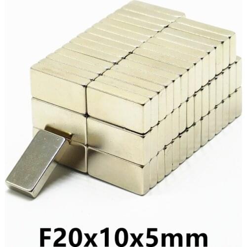 10 20 50PCS/LOT Magnet 20x10x5 Super Strong N35 Neodymium Cuboid MAGNET Block Strong Magnet 20mm x10mm x 5mm