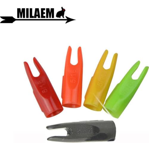 100pcs Archery Arrow Nock 5/16 OD 8mm Fit For Diameter 7mm Wood Arrow Bamboo Arrow Shaft Outdoor Shooting Arrow Accessories