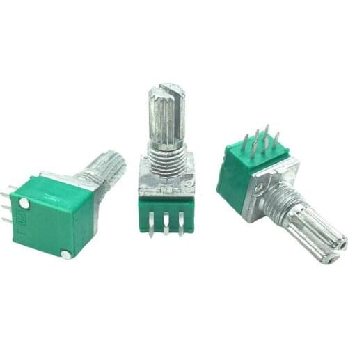 5pcs/lot RK097N B1K B5K B10K B20K B50K B100K B500K B250K B5K with a switch audio 3pin shaft 15mm amplifier sealing potentiometer