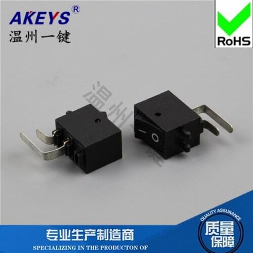 5 Pcs High quality ship type switch rocker switch black copper foot double block 2 feet KCD1-101B2 bending feet