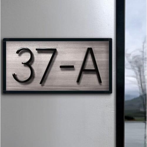 5 In 12.5cm Zinc Alloy Sign Metal Number House Number Furniture Door Industry House Number Digital Letter Identification Plate