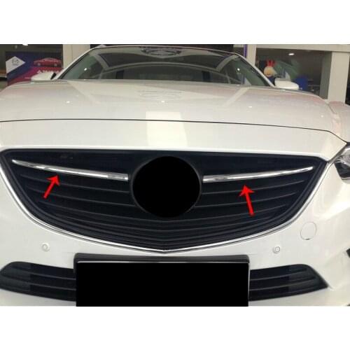 ABS Chrome For Mazda 6 Atenza 2013 2014 2015 2016 2017 2018 Accessories Front Center Mesh Grille Grill Cover Trim Car Styling