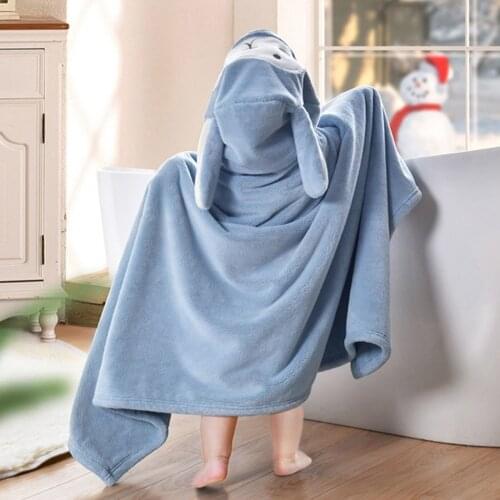 Baby Bathrobe Cute Baby Blanket Kids Hooded Bathrobe Toddler Baby Blanket Children Towel Baby Bath Towel Newborn