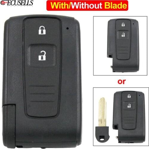 2 Button Remote Car Key Shell Case for Toyota Prius 2004 2005 2006 2007 2008 2009 Corolla Verso Camry with/without Uncut Blade
