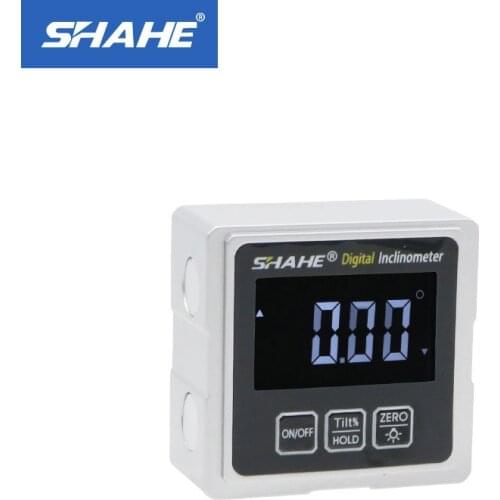 Shahe Digital Level Box Protractor Angle Finder Level Gauge Bevel Gage Inclinometer with Backlight and 3-side Magnetic Base