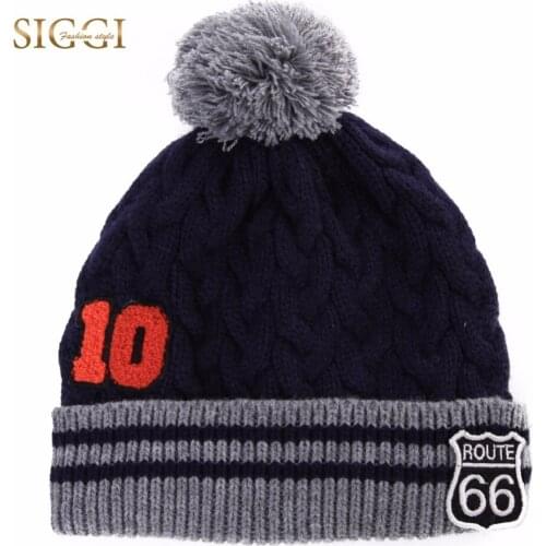 FANCET Winter Children Beanies Embroidery Pompom Stretch Knitted Hats Soft Boys Girls Warm Fashion Skullies Bonnets Gorros 89245