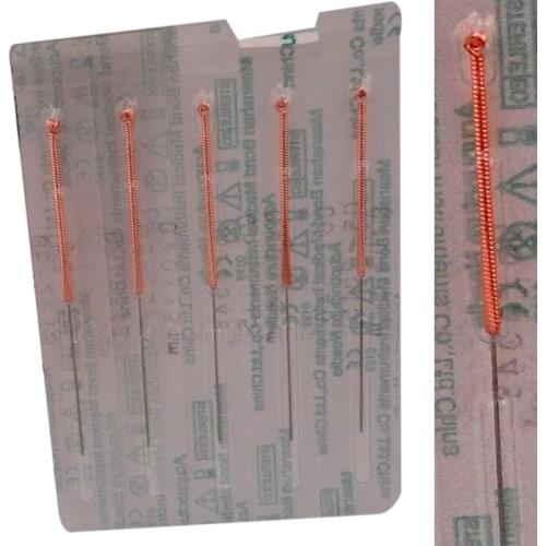 Small Acupuncture needles 100pcs/pack Disposable Copper handle Blade needle 0.40*75mm free shipping