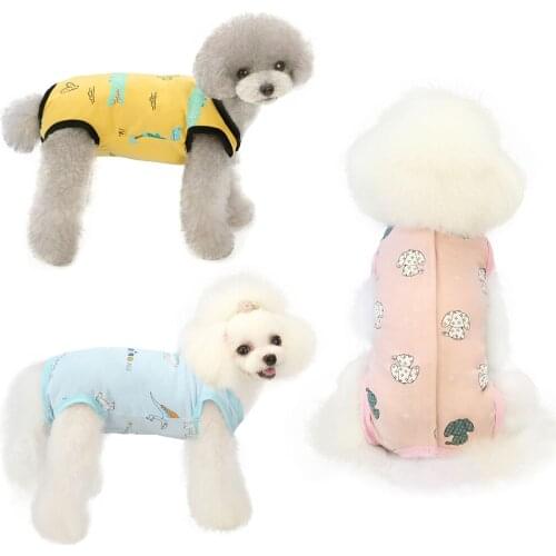 Pet Surgical Recovery Suit Cat Puppy Sterilization Weaning Anti Licking Clothes Dogs Postoperative Protective Jumpsuits