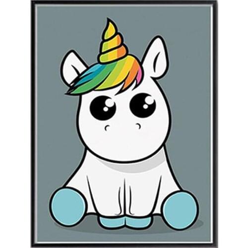 Cartoon Unicorn 5D diy Diamond Painting Cross Stitch Mosaic Full Diamond Embroidery Rhinestone Drill bead Children room Decor