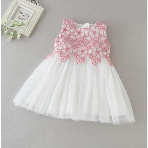 Baby Girl Christening Gown Pink Little Girl Princess Dress Girls Costumes Bebes Baptism Birthday Dresses Infant Newborn Clothes