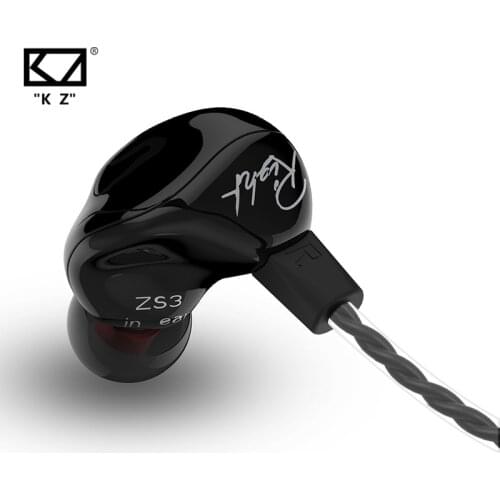 KZ ZS3 1DD Dynamic Earphones In Ear Audio Monitors noise canceling HiFi Music Sports Earbuds With Microphone headset