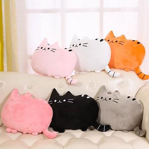Chubby Cartoon Cat Figurine Pillow Cuddler Decorative Sofa Nap Throw Pillow Toy Popular Facebook Cat Bedroom cat Pillows