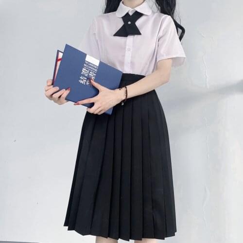 High School Student College Style Girl Full Set Jk Uniform Short Skirt Japanese Shirt Graduation Class Uniform