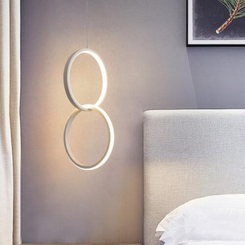 Modern Ring Pendant Lights Minimalist creativity personality long line hanging lamp LED Pendant Lamps for Bedroom Living Room