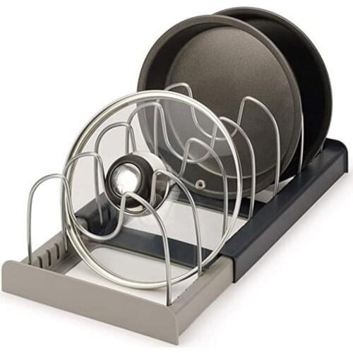 Stainless Steel Kitchen Drain Pot Storage Rack Kitchenware Organizer Holder
