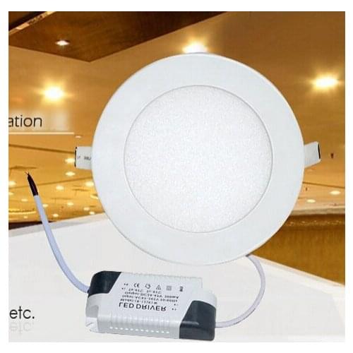 Ultra Thin Led Panel Downlight 3w 4w 6w 9w 12w 15w 18w Round Ceiling Recessed Spot Light AC85-265V Painel lamp Indoor Lighting