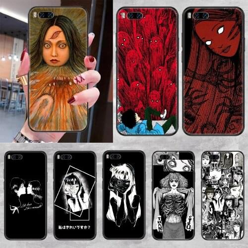 Horror Junji Ito Phone case For Xiaomi Mi Max Note 3 A2 A3 8 9 9T 10 Lite Pro Ultra black fashion waterproof 3D Etui art coque
