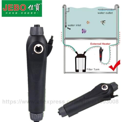 JEBO External Water Heater Adjustable Temprature Aquarium Fish Tank Temp Controller Better Use With Filter Tank 100W 200W 300w