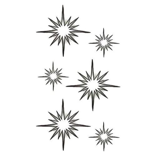 Waterproof Temporary Tattoo Sticker Six-pointed Star Small Size Body Art Fake Tatto Flash Tatoos Wrist Foot Hand for Men Women