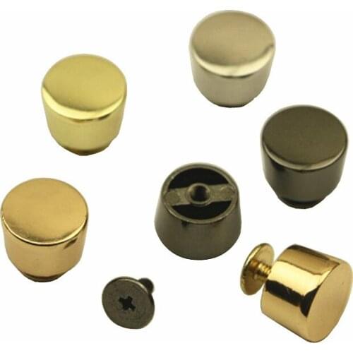 XUNZHE 10Pcs 12*8mm Handmade leather Rivet DIY Bag Shoes Suitcase Bottom Buckle Foot Screw Decorate Rivet Punk nails