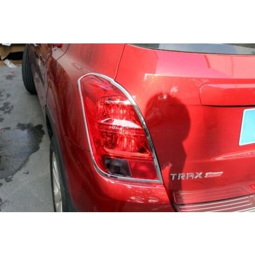 Rear Chrome Tail Light Lamp Trim Cover Molding For Chevrolet Trax 2013 2014 2015 2016
