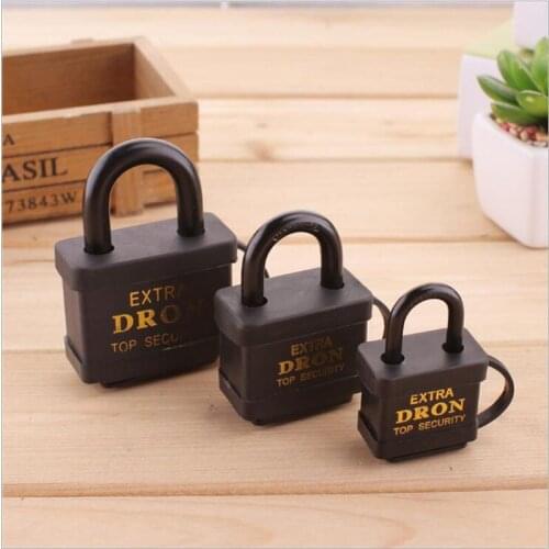 Stainless steel padlock long shackle suitcase / luggage / door lock security 3 key durable about 30mm/40mm/50mm