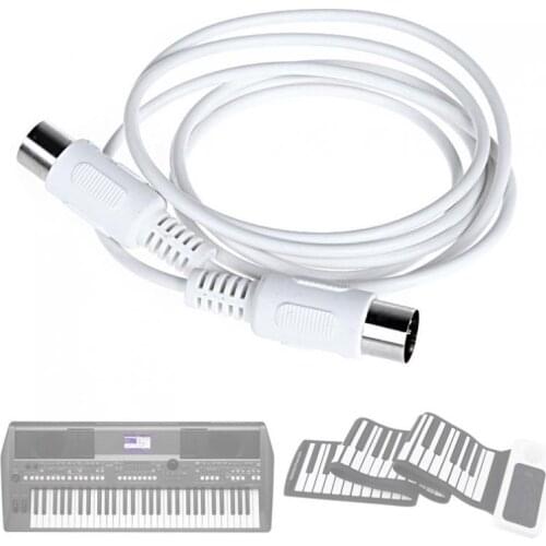 1.5m/4.9ft 3m/ 9.8ft MIDI Extension Cable 5 pin male to 5 pin male Electric Piano Keyboard Instrument PC Cable