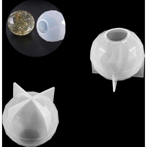 1Pcs 3D Large Slice Ball Silicone Mold Three-dimensional Round Shape Epoxy Resin Mould for DIY Resin Crafts Jewelry Making Tool