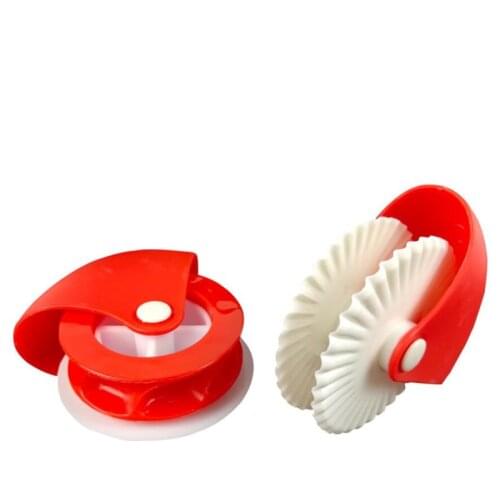 2Pcs/set Kitchen Pizza Pastry Lattice Cutter Pastry Pie Decor Cutter Plastic Wheel Roller for Crust Baking Cutter Tool