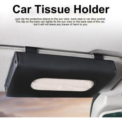 2pcs Universal Car Tissue Box Towel Sets Car Sun Visor Tissue Box Holder Auto Interior Storage Decoration 23x12.5x4 cm