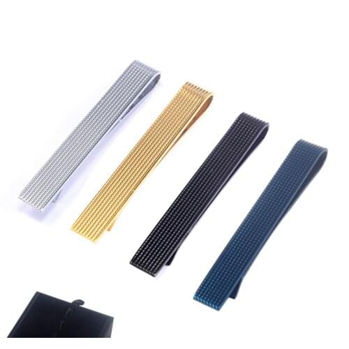 20pcs/lot Copper Checker Wave Strip Tie Clips 8X60mm Tie Pins Tie Bar Simple Business Fashion Mens Jewelry Accessory