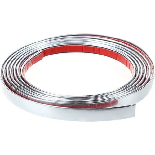 3m Silver Car Grille Exterior Chrome Styling Decoration Moulding Trim Strip 12mm