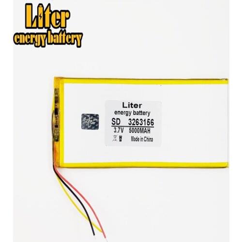 3 line The tablet battery 3263156 3.7V 5000MAH Polymer lithium ion / Li-ion battery for tablet pc battery
