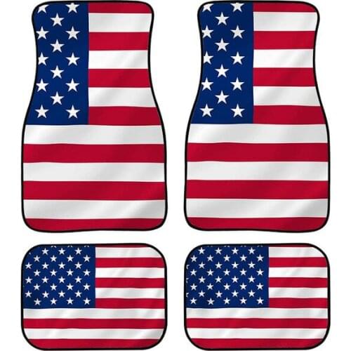 Aimaao American Flag Car Floor Mat Patriotic Deco Universal Durable Front/Rear Carpets Fit Most Auto Truck SUV Van For Honda