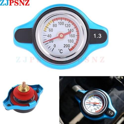 Racing Small Size Car Thermostatic Gauge Radiator Cap Tank Cover Water Temperature Gauge 0.9BAR 1.1BAR 1.3 BAR Universal Safer