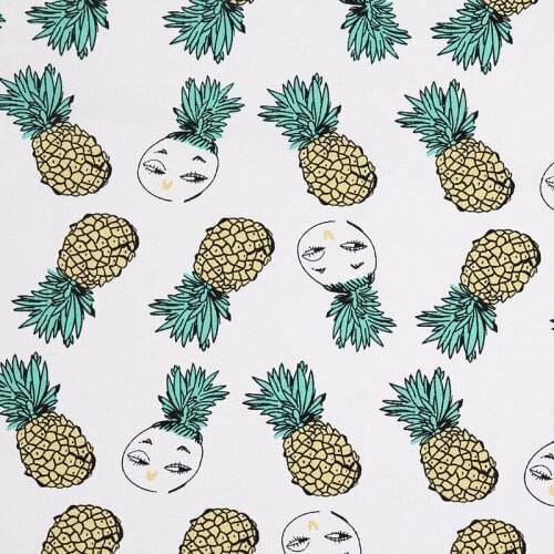 Diy craft cloth fabric density gong period of cotton printing pineapple fabric dress fabric children clothes fabric