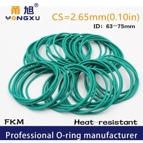 Fluorine rubber Ring FKM O-rings Seals CS2.65mm ID63/65/67/69/71/73/75*2.65mm O Ring Seal Gasket Oil Ring Sealing Washer