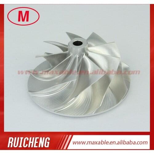 G25-660 reverse 54.28/67.40mm 9+0 Blades point milling turbo aluminum 2618/billet compressor wheel for 858161-5003S/877895-5002S