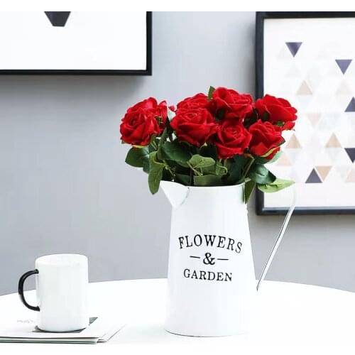 5 Pcs Artifical Roses Flowers Valentines Day Gift Wedding Bride Flowers Home Decoration Beautiful Flowers