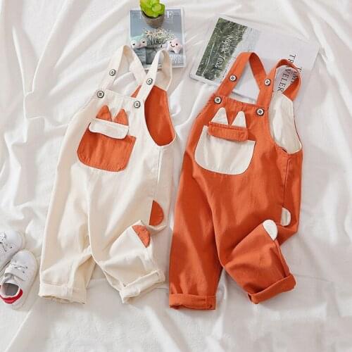Kids Overalls Casual Loose Cute Jumpsuits for Baby Boys and Girls Toddler Children Color Matching Lovely Bodysuits Baby Clothes