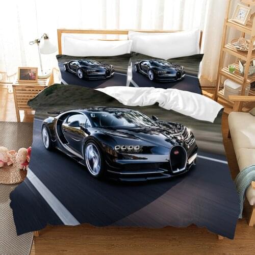 3d Race Car Cool Locomotive Series Bedding Set Comforter Bed Linen Boy Cool Bedclothes (NO Sheet) Kisd Car Duvet Cover