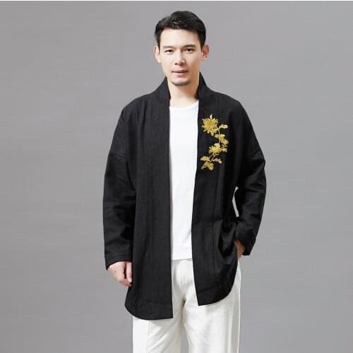 Tang Suit Traditional Chinese Jacket Men hanfu long sleeve Costume Chinese Style male ethnic clothing