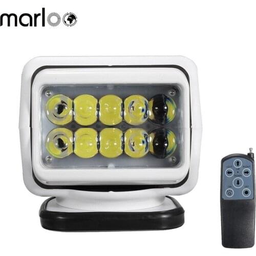 Marloo Magnet Base 360 degree Rotating Remote Control 50W LED Search Light Emergency Lighting Construction Light Boat 4x4 Truck
