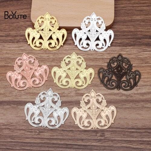 BoYuTe (30 Pieces/Lot) 44*48MM Metal Brass Stamping Hand Made Materials Diy Jewelry Findings Components