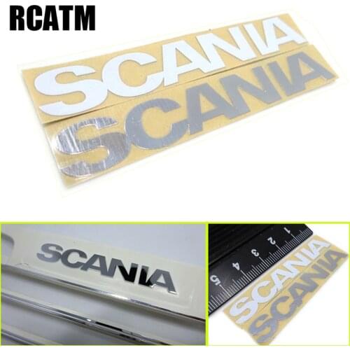 1:14 Scale Metal LOGO Decoration Sticker for 1/14 Tamiya Verkerk Hercules RC Truck Trailer Scania R470 R620 R730 DIY Parts