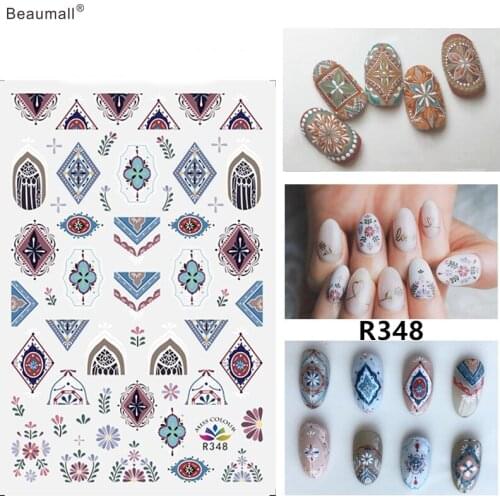 Fashion Designs Nails Art Manicure Back Glue Decal Decorations Design Nail Sticker For Nails Tips Beauty